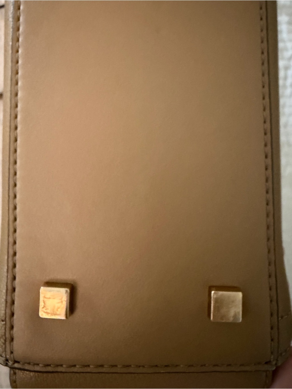 Michael Kors Tan Leather Satchel with Gold MK Charm - Picture 3 of 15
